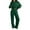 Dark Green #032-A8, variant on Women's Casual 2 Piece Hoodie Sweatsuit Set Wide Leg Sweatpants Lounge Track Outfit Red L