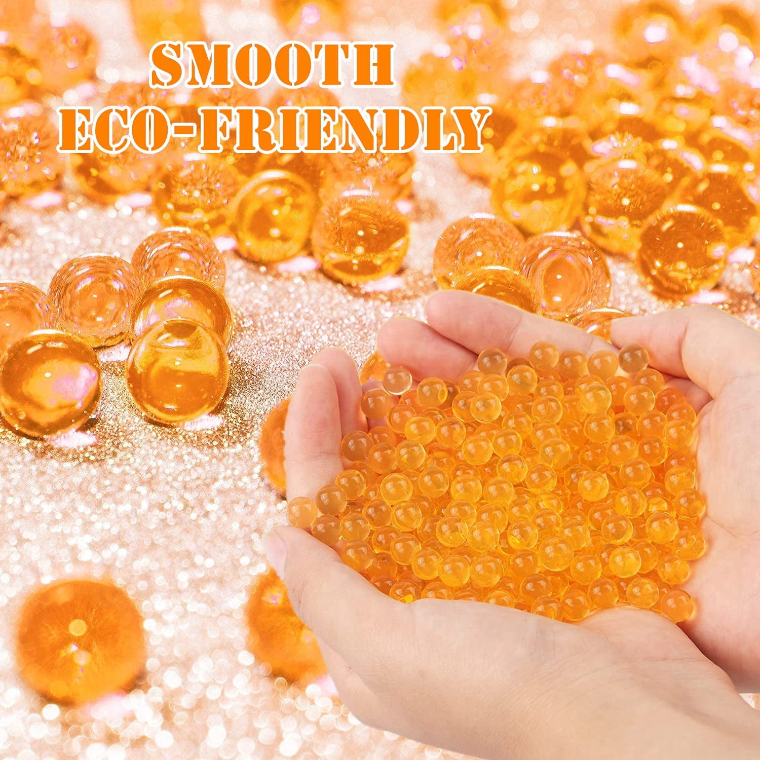 Adofi Water Balls Beads Refill Ammo (7-8 mm, 6 Pack, 10000 Pieces Per Pack),Gel Splater Ball Blaster Bullets Made of Non-Toxic Eco Friendly Water Ball Compatible with Gel Ball Blaster Toy