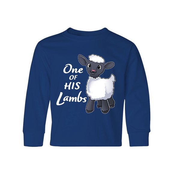 Inktastic One of His Lambs- Easter sheep Long Sleeve Youth T-Shirt