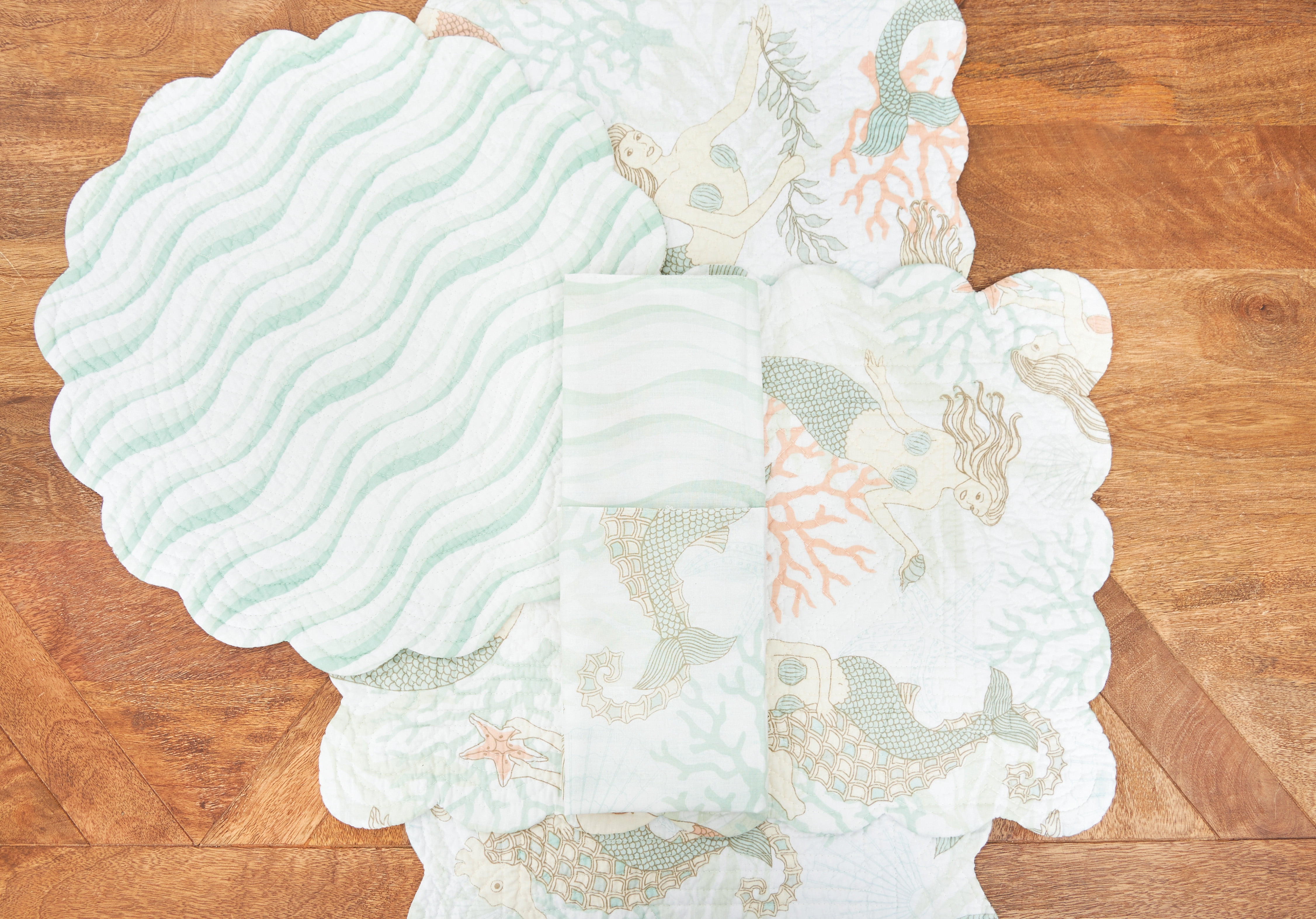 Mystic Echoes 100% Cotton Quilted Set of 6 Placemats 13" x 19"