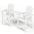 thumbnail image 7 of WINSOON Tall Adirondack Chair Set of 2 with Connecting Tray,Outdoor Bar Stools-White, 7 of 7