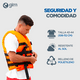 thumbnail image 5 of Chaleco Salvavidas Profesional Gim Sports Talla 42-44 Máximo 110kg, 5 of 8