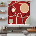 thumbnail image 5 of Geometric Red Sheer Curtains 72 Inches Long, Boho Retro Abstract Circle Black Green Light Filering Curtains, Breathable Simi Curtain Privacy Drapes for Living Room Bedroom Window Treatment, 5 of 9