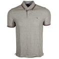 thumbnail image 1 of Polo Tommy Hilfiger con cuello a rayas para hombre, color gris, 1 of 2
