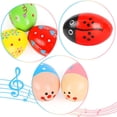 thumbnail image 2 of DEBGFS Wooden Percussion Musical Egg Maracas Egg Shakers, 6 PCS, Random Pattern, Halloween Props, 2 of 5