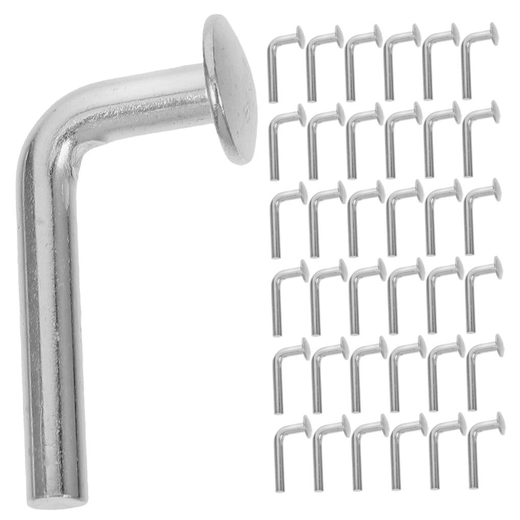 Masteelf 100pcs Iron Galvanized Safety Bolt for Pallet Racking L-Shaped Drop Pin for Warehouse Home DIY Pallet Racks Shelving Units