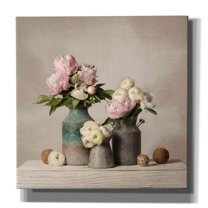 Epic Graffiti 'Three Spring Blooms' by Leah McLean Giclee Canvas Wall Art, 12"x12"