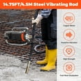 thumbnail image 4 of 16,000 VPM Electric Concrete Vibrator, Concrete Vibrating Tool Equipped With 14.75FT Steel Vibrating Rod And Stainless Steel Roll Cage, Suitable For Removing Bubbles From Construction Cement, 4 of 8