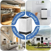 Ktaxon Full Automatic Washing Machine, 15.6Lbs Top Load Portable Washer with Drain Pump, 10 Wash Programs 8 Water Level Washer and Dryer Combo, 2 in 1 Washer and Dryer for Apartments, Camping
