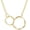 Yellow gold, variant on Solid 14K Rose Gold Infinity Pendant Necklace for Women with Two Interlocking Eternity Circles, 16"+2" Chain