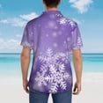 thumbnail image 4 of Disketp Snowflakes Hawaiian Shirts for Men,Mens Casual Short Sleeve Button Down Shirts Beach Shirt,XX-Large, 4 of 7