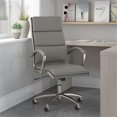 thumbnail image 2 of Bush Cabot High Back Faux Leather Executive Office Chair in Light Gray, 2 of 6