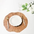 thumbnail image 4 of Round Wood Grain Placemat Household Table Pad Insulation Placemat Table Decoration, 4 of 6