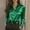 Green #33, variant on Dresfit Women's Polo Shirts Long Sleeve Dress Shirt Chest Pockets 2026 Satin Collared Business Tunic Spring Loose Lightweight Office Silk Blouses Wine L