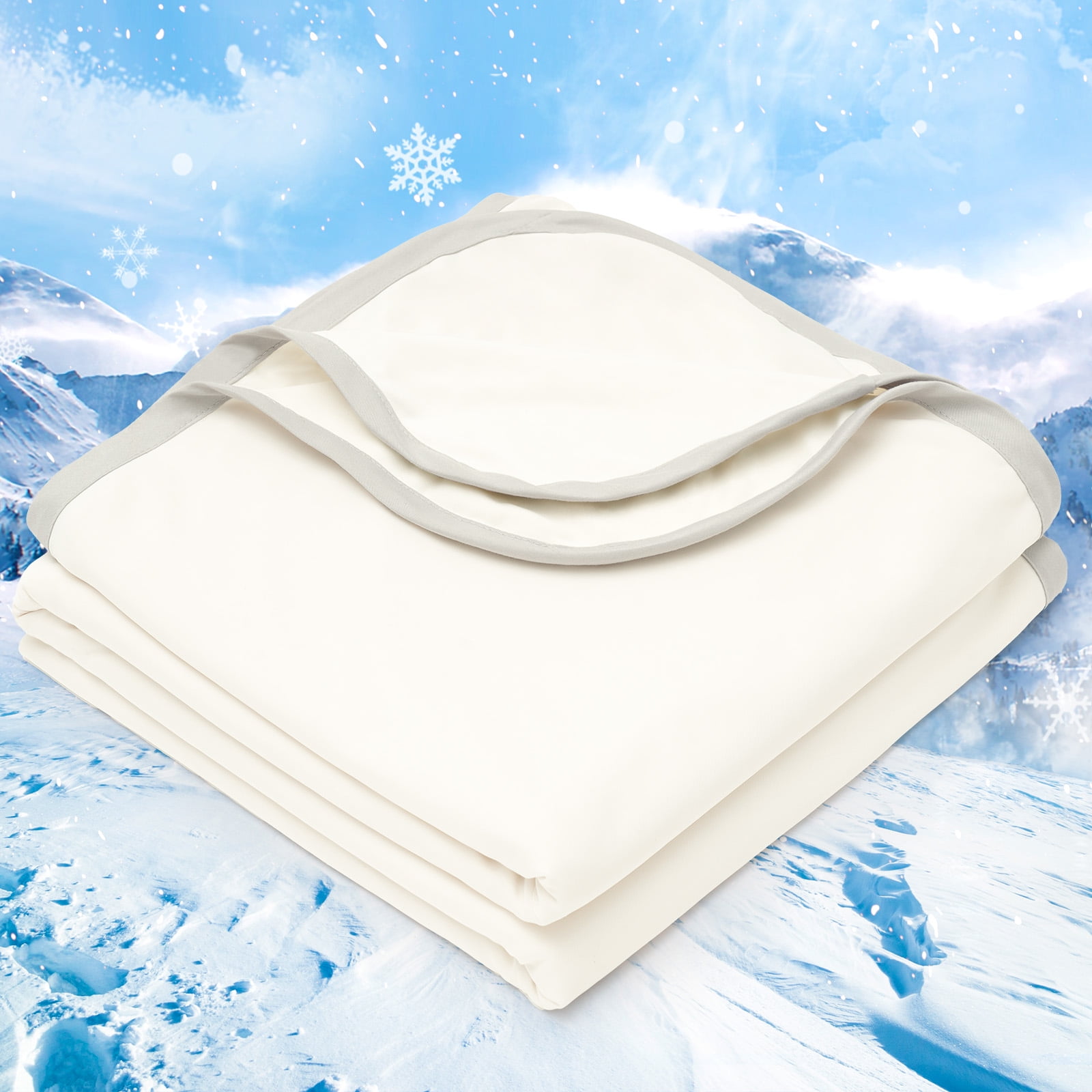 PHF Double Cooling Blanket for Hot Sleepers Queen Size, Arc-Chill Q-Max>0.5 with Double Cooling, Summer Blanket Absorbs Heat to Keep Cool All Night (Cream White, 90"x90")
