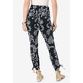 thumbnail image 3 of Roaman's Women's Plus Size Side Tie Ruched Capri, 3 of 4