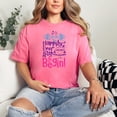 thumbnail image 2 of Let The Happily Ever After Begin, Wedding Day, Honeymoon, Crunchberry Comfort Colors T-Shirt, Large, 2 of 3