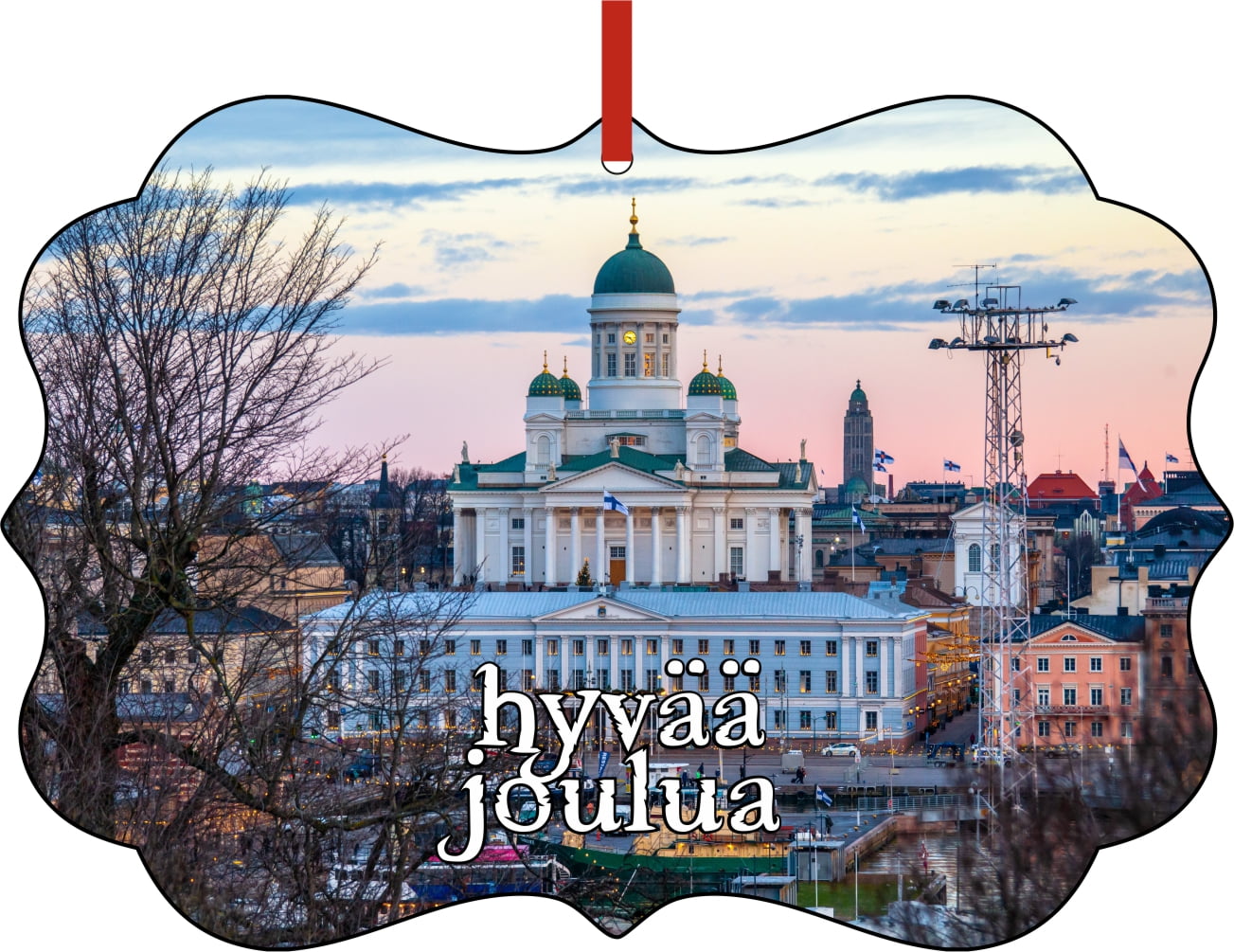Christmas Ornaments Travel Finland Helsinki Cathedral Hyvaa Joulua