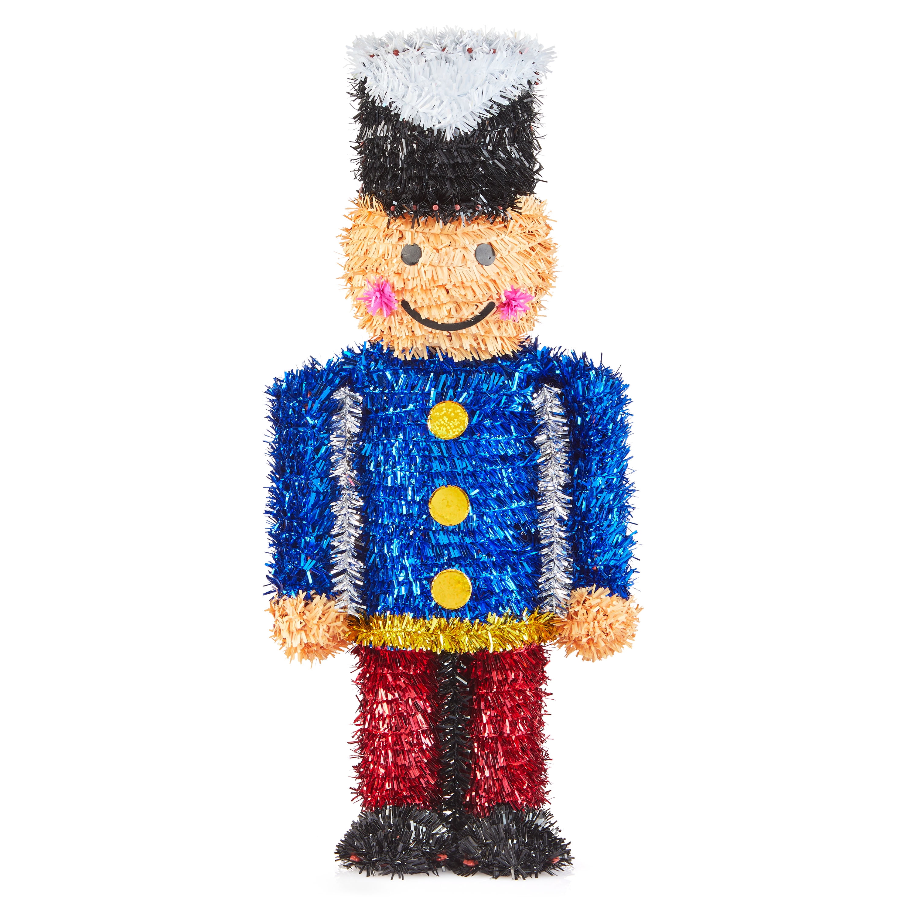 Holiday Time 3D 14" Blue Tinsel Christmas Soldier