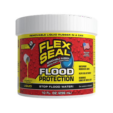 Flex Seal Flood Protection, Waterproof Rubberized Sealant Liquid, 10 fl oz