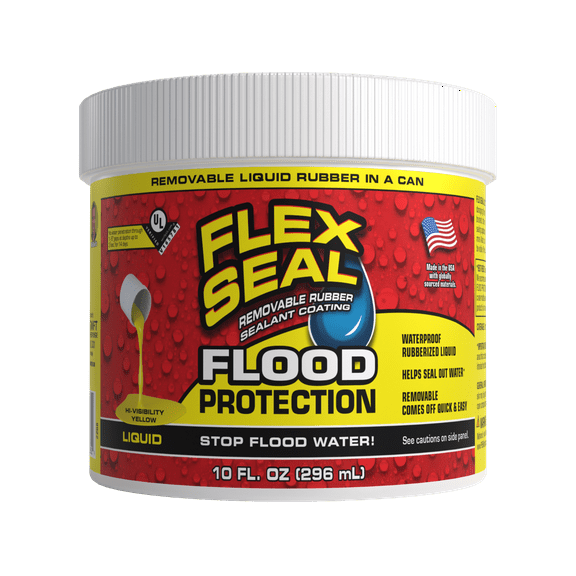 Flex Seal Flood Protection, Waterproof Rubberized Sealant Liquid, 10 fl oz