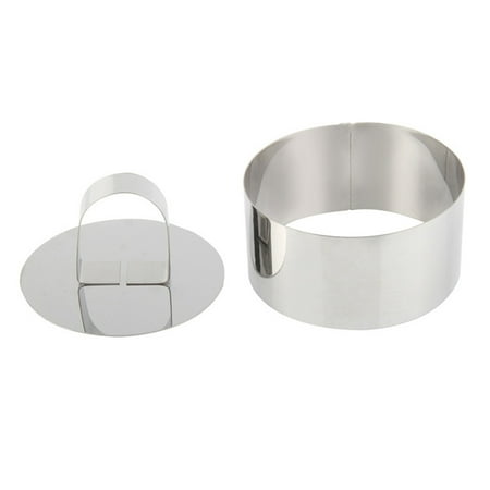 

VERDANVERSE 4Pcs Cake Molds for Baking Stainless Steel Round Silver Nonstick Easy Demoulding Home