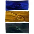 thumbnail image 1 of Bangcool Twisted Headbands Solid Color - 3PCS Elastic Yoga Head Wraps Stretch Headbands, 1 of 10