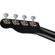 Fender Monterey Concert Ukulele - Black Bundle with Gig Bag, Tuner, and Austin Bazaar Instructional DVD