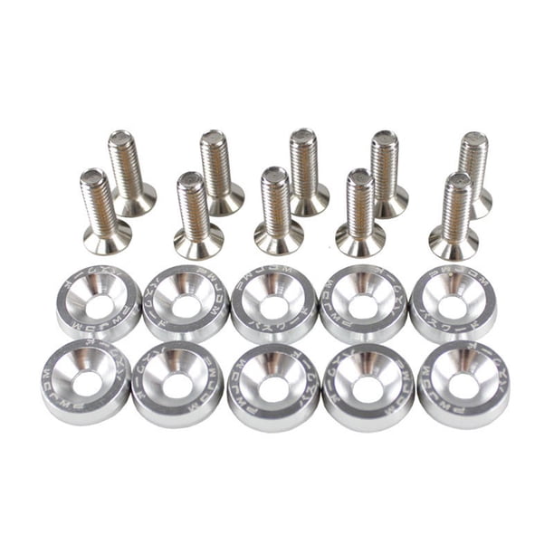 10 Unids/Set M6 JDM Style Fender Arandelas De Aluminio Y Perno Para Honda Civic Inte