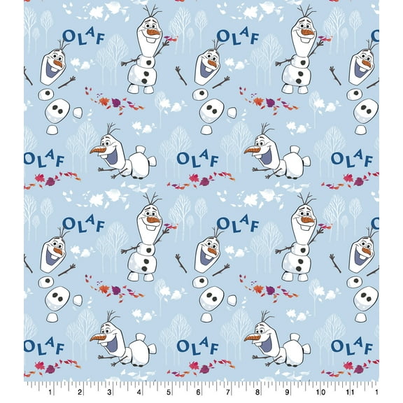 Springs Creative 43" Cotton Disney Frozen 2 Olaf Icon Toss Sewing & Craft Fabric by the Yard