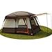 thumbnail image 3 of KTT Large Tent 6 Person,Family Cabin Tents,Straight Wall,3 Doors and 3 Windows with Mesh,Waterproof,Big Tent for Outdoor,Picnic,Camping,Family,Friends Gathering(Brown), 3 of 4
