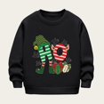 thumbnail image 2 of XEGLSBU Boys Long Sleeve Shirts Size 7-8 Children's Autumn and Winter Long Sleeve and Christmas Print Casual Thick Warm Round Neck Hoodie for Boys and Girls Black Size 4-5 Years, 2 of 3