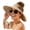 khaki, variant on Sun Hats for Women Wide Brim Beach Hat Straw Visor Ponytail Summer UV Packable Foldable Beach Vacation Essentials