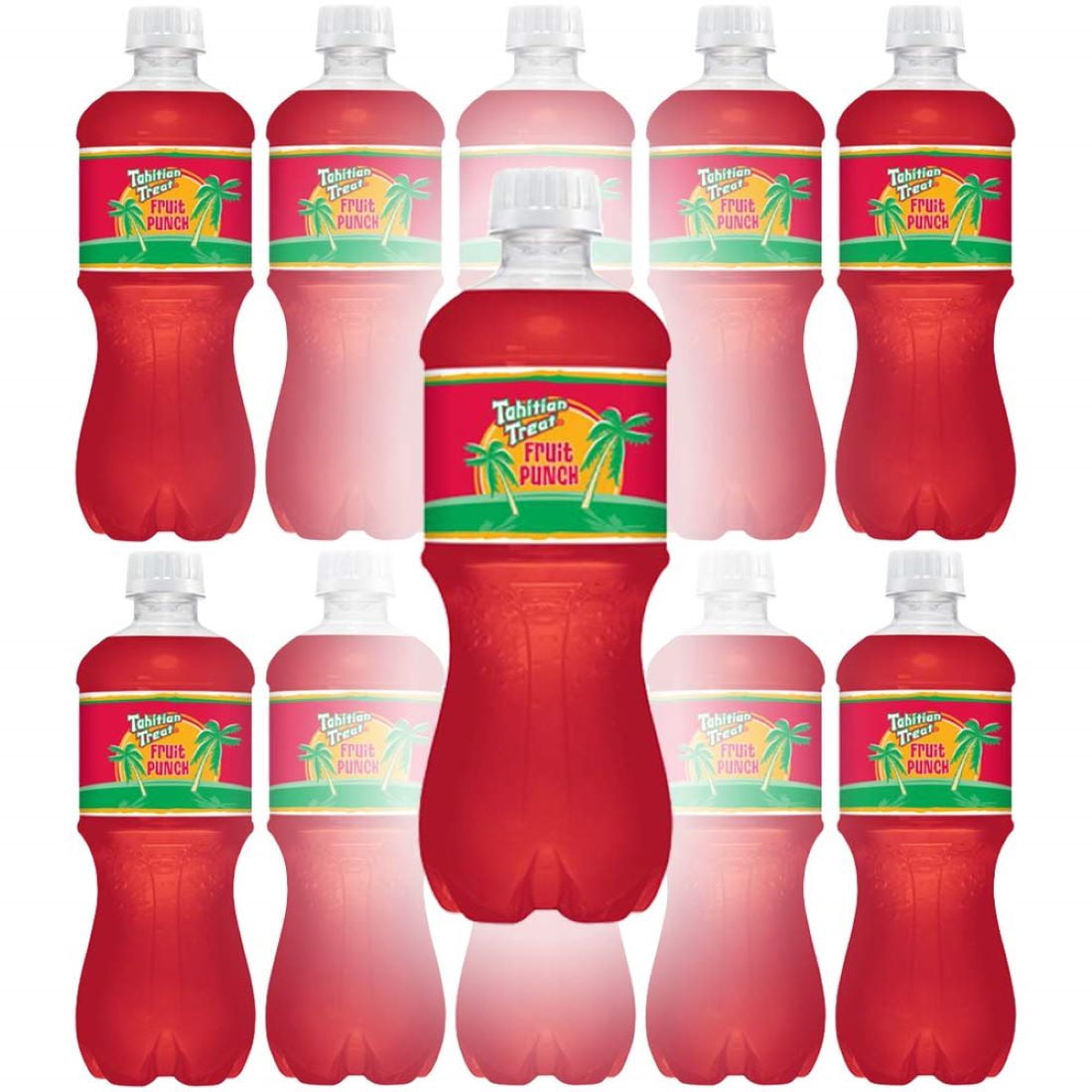Tahitian Treat Fruit Punch Soda 20oz Bottles, Quantity of 10