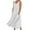 White, variant on Women Dresses ,Cotton Linen Dresses Ladies Elegant Casual Dresses Holiday Summer Beach Maxi Dress with Pockets Solid Color Sleeveless Dress Boho Plain Dress