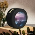 thumbnail image 6 of Yiaed lighthouse Waves Torrential Rain Print Travel Jewelry Case Bridesmaid Gift Boxes Jewelry Travel Organizer Small Round Jewelry Box Mini Storage-Black, 6 of 7
