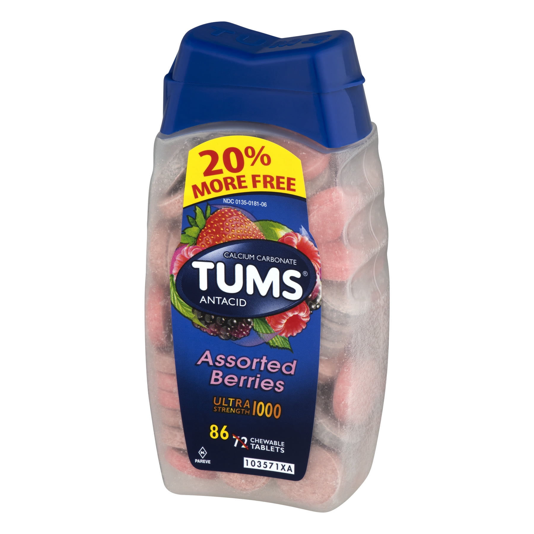 TUMS Antacid Assorted Berries - 86 CT
