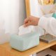 thumbnail image 4 of Dispensador de cajas de pañuelo tostadoras - Soporte moderno para papel de cocina de plástico, apertura ancha • Blanco/verde, 7x4,7x3,7 pulgadas, almacenamiento duradero sobre la mesa para salón, 4 of 6