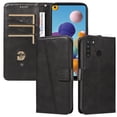 thumbnail image 1 of Phone Case for Samsung Galaxy A21 Magnetic PU Leather Card Slots Durable Wallet Cover, 1 of 5