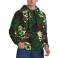 thumbnail image 2 of Lsque Camouflage Skull Pattern Casual Men's Hoodie,Hooded Sweatshirt with Kangaroo Pocket,Pullover Hoodie-Small, 2 of 7