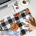 thumbnail image 4 of Long Mouse Pads for Desk,Checkered Halloween Pumpkin Pattern Desk Mats on Top Of Desks, Desk Mouse Pad Extra Large with 3mm Non-Slip Base and Stitched Edge for Gaming,Office,Work,Home 35.4"x15.7", 4 of 6
