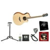 Yamaha Singer/Songwriter Cutaway Steel String Acoustic-Electric Guitar Bundle Natural