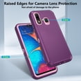 thumbnail image 6 of Compatible with Samsung Galaxy A20 A30 A50 Phone Case Hybrid Rugged Shockproof Hard Protective Drop Proof Full Body Heavy Duty Mobile Cell Cover for M10s A50S A30S A 30 50 50S 30S 2A Women Men Purple, 6 of 7