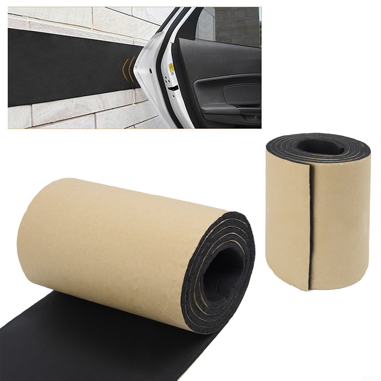 SING F LTD Car Door Anti Scratch Self Adhesive Foam Parking Protector for Garage Wall Black 