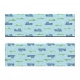 thumbnail image 2 of Animal Bench Cushion Set of 2, Hippo and Crocodile in Water Friendly Animals Cartoon, Standard Size Foam Pad and Decorative Cover, Slate Blue Pale Blue, by Ambesonne, 2 of 4