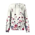 thumbnail image 5 of Hoodies For Women Oversized Winter Cute Sweatshirts Pullover Trendy Fall Clothes, Floral Print Lightweight Design without Pockets for Fall Winter Style and Comfort,Beige,L, 5 of 8