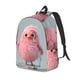thumbnail image 1 of Disketp Adorable Pink Fluffy Birds Mochila de Lona Estampada, Mochila Escolar de Viaje Ligera para Estudiantes y Portátil-Medium, 1 of 5