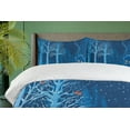 thumbnail image 4 of Ambesonne Forest Duvet Cover Sets, Winter Scenery with Show, 2-Queen, Orange Violet Blue, 4 of 7