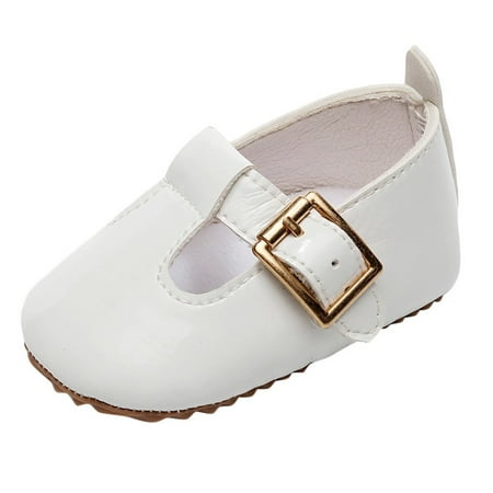 

Binmer Toddler Kids Baby Girl Patent Leather Cute First Walk Buckle Strap Casual Shoes