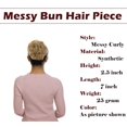 thumbnail image 4 of MY-LADY Synthetic Updo Messy Bun Hairpiece Wavy Curly Chignon Ponytail Thick Thin Hair Extensions Hair Wig(Black Brown Blonde Highlight), 4 of 8